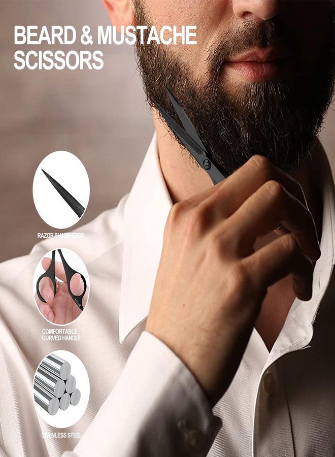 Lobodt Professional beard scissors, 4.9-inch (black) small pointed stainless steel hairdressing scissors, Moustache Trimming，suitable for personal care and beauty of both men and women - Image 4